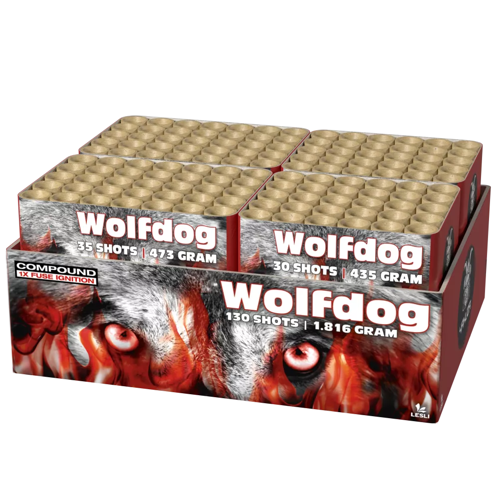 Wolfdog - 130 Shots - 25MM - HBL Fireworks