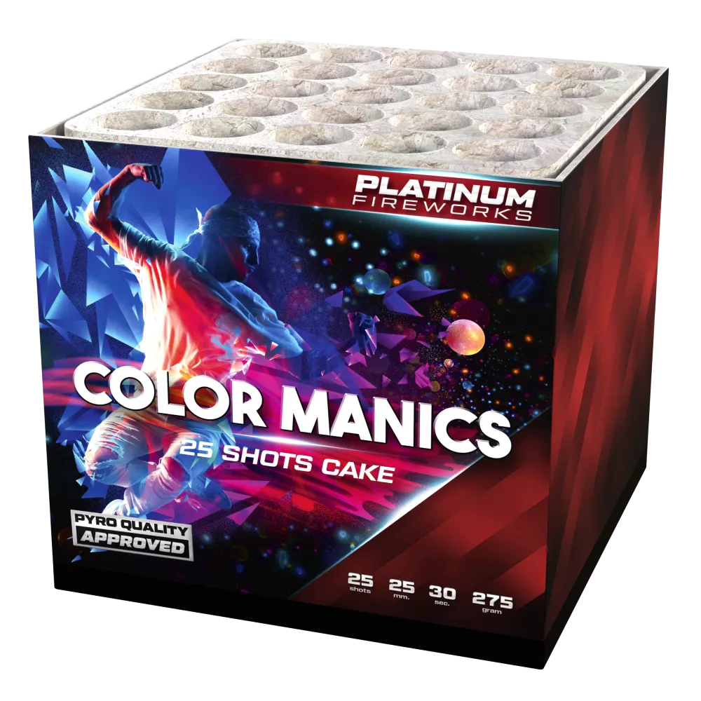 Color Maniacs - 25 Shots - 25mm - HBL Fireworks
