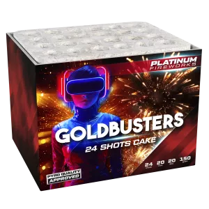 Goldbusters - 24 Shots - 20mm - HBL Fireworks