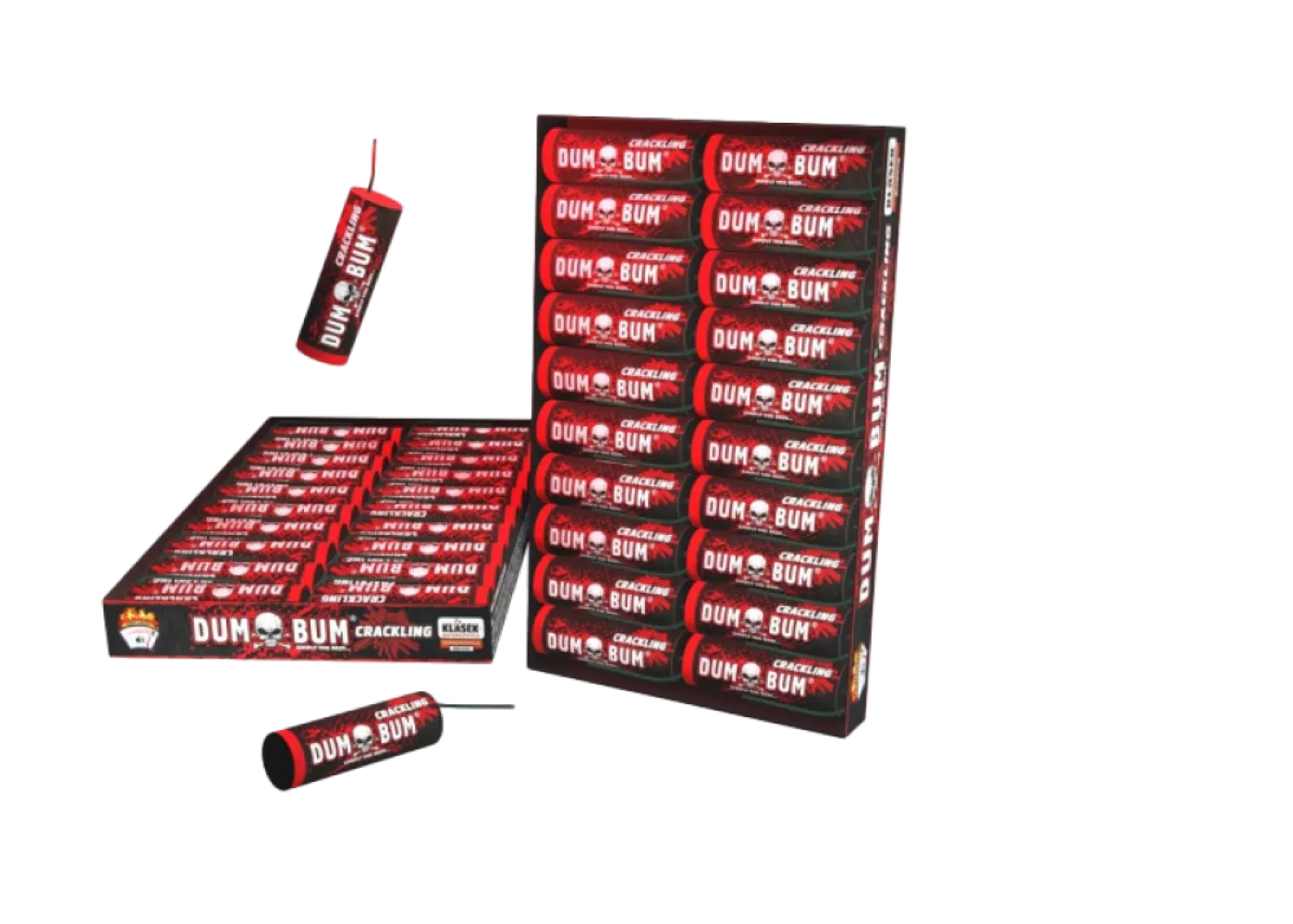 Dumbum Crackling Rood 20St - HBL Fireworks