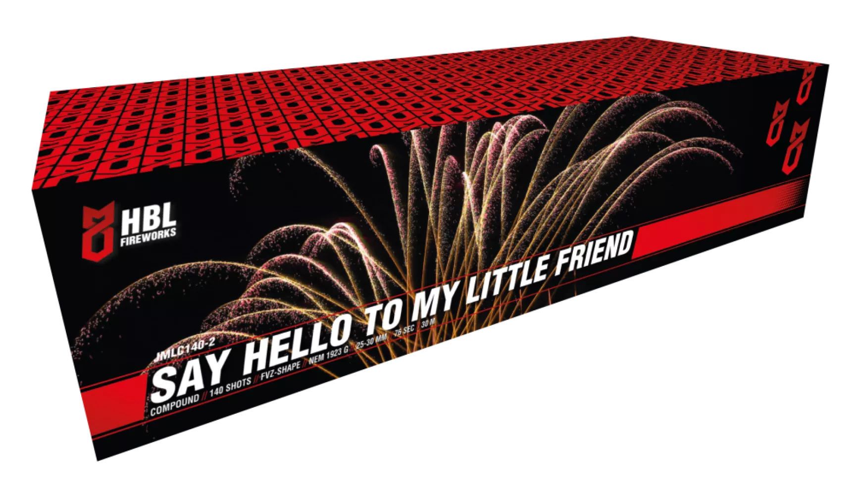 Say Hello To My Little Friend - 140 Shots - 25/30mm - FVZ Shape - HBL Fireworks