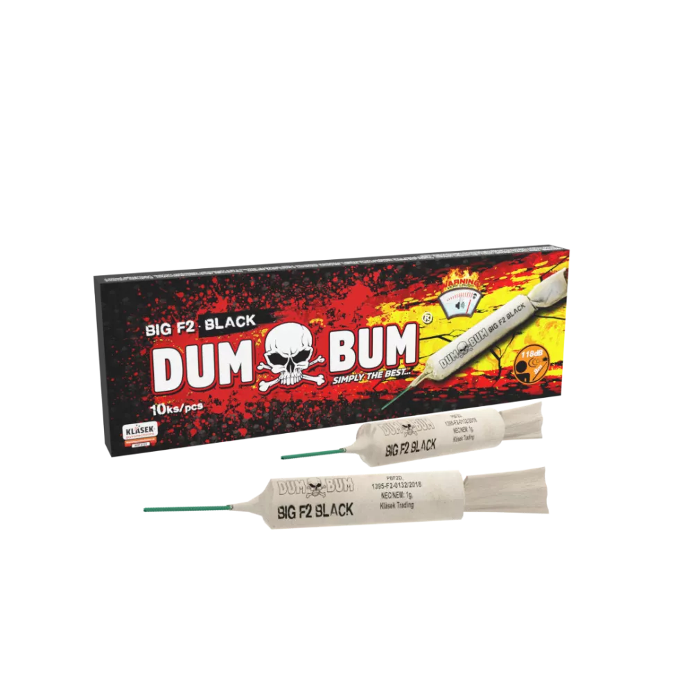 Dumbum Big F2 Black Butterfly 10St - HBL Fireworks