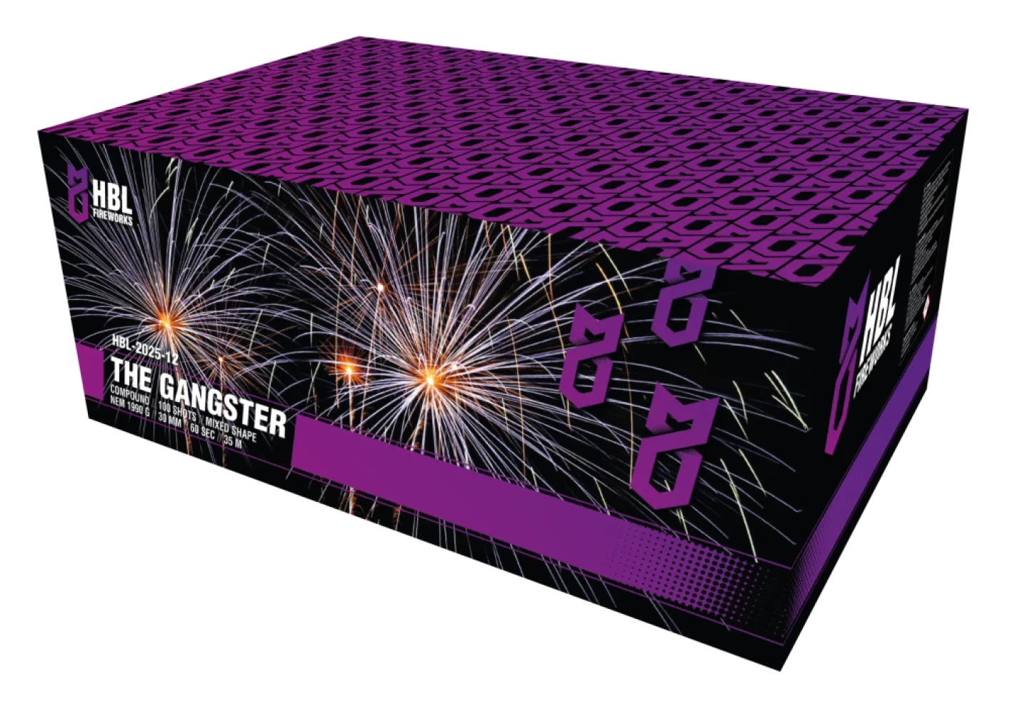 The Gangster - 100 Shots - 30MM - Mixed Shape - HBL Fireworks