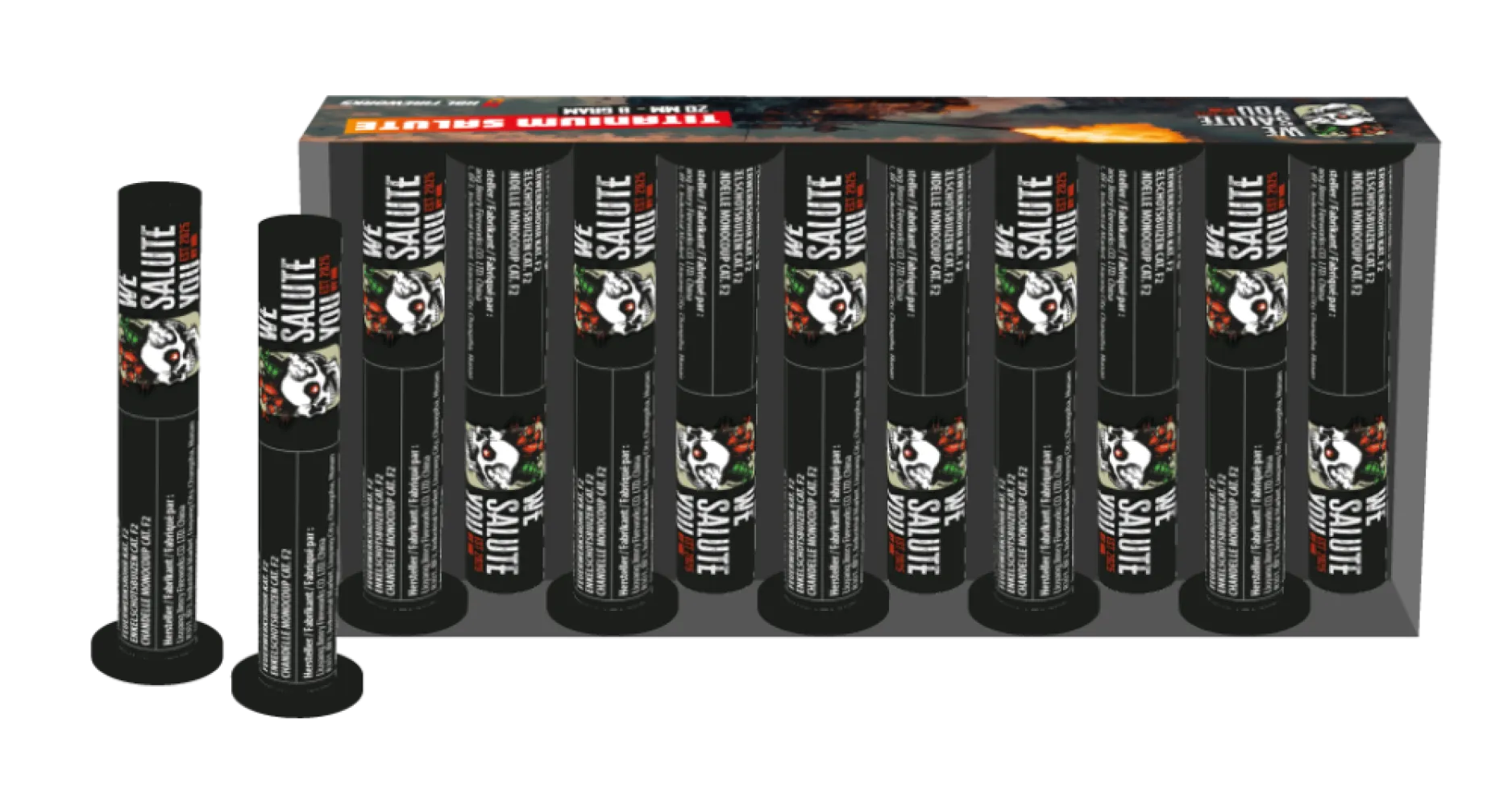 Titanium Salute (10pcs) - Einzelschuss - 20MM - We Salute You - HBL Fireworks